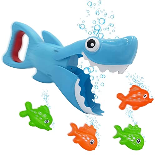 Brinquedo Educativo Infantil - Tubarão de Banho para Meninas e Meninos - Crianças de 3 Anos ou Mais (Tubarão Azul)